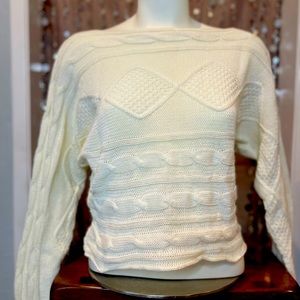 I Love H81 Off White Sweater LARGE